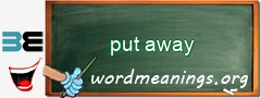 WordMeaning blackboard for put away